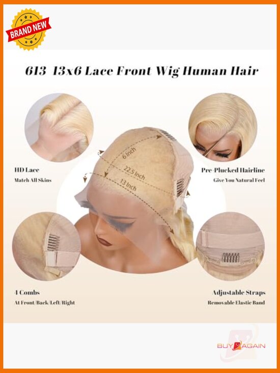 Human Hair Lace Front Wig 30 Inch Deep Wave 200% Density Pre Plucked